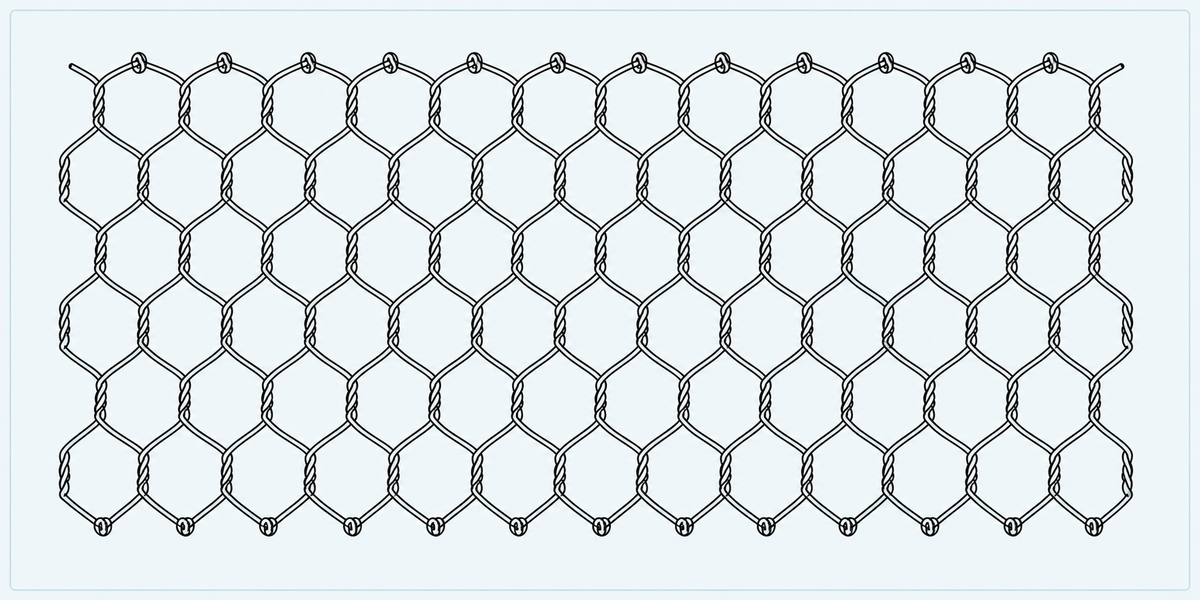 Gabion Mesh structure detail image showing key components and connections