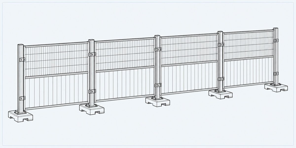 Mobile Security Barrier structure detail image showing key components and connections