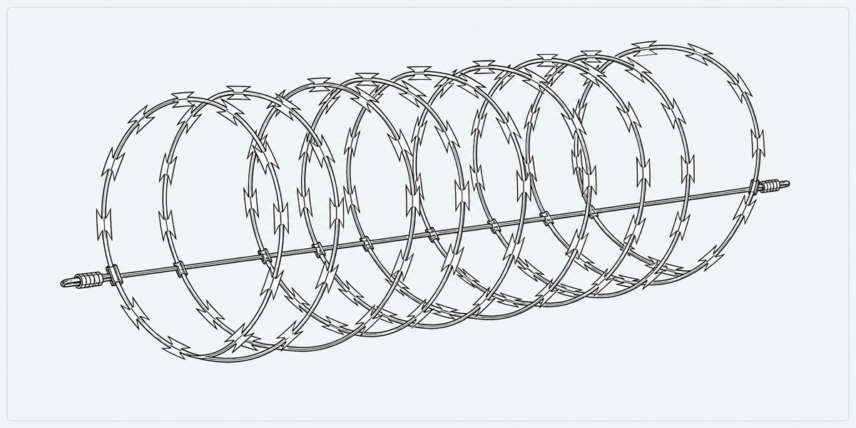 Razor Wire structure detail image showing key components and connections