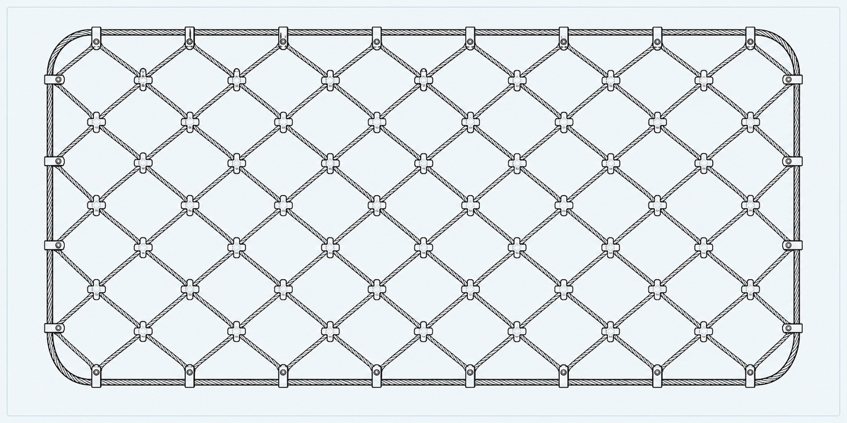 Spider Type Protection Net structure detail image showing key components and connections