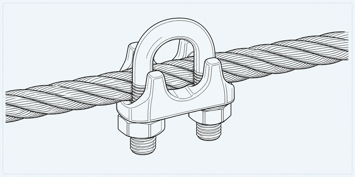 Steel Rope Clasp structure detail image showing key components and connections
